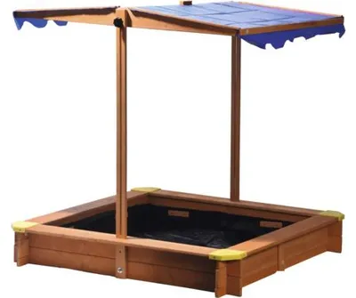 Produktbild von Sandkasten dobar 112 x 112 cm Holz mit Dach