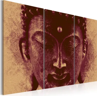 Image de Tableau mural moderne 020113- 224 (120x80) - 3 pièces Photographie sur toile intissé Photo Décoration murale Tableaux Impression artistique Bouddha