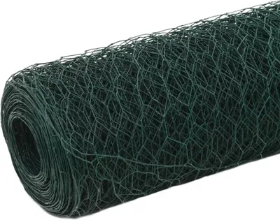 Immagine prodotto di Recinzione in Rete per Pollaio in Acciaio e PVC 25x1,2 m Verde