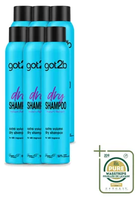 Produktbild von 6 x Got2B Fresh & Fabulous Volume Trockenshampoo - 200 ml - Vorratspackung - 6 Stücke