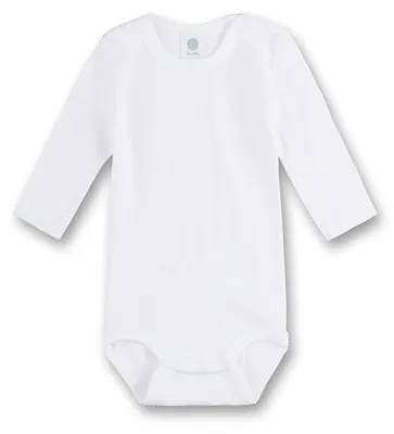 Productafbeelding van Sanetta babyromper, korte mouwen, wit | Zacht, huidvriendelijk en comfortabel