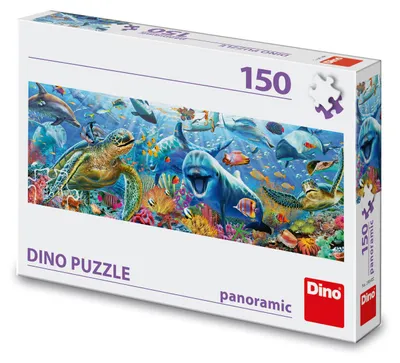 Productafbeelding van DINO Panorama-puzzel, Onderwaterleven, 150 stukjes