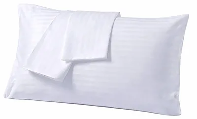 Image de Protège-Oreiller à Fermeture Percale Coton-Polyester | Hôtel - Blanc