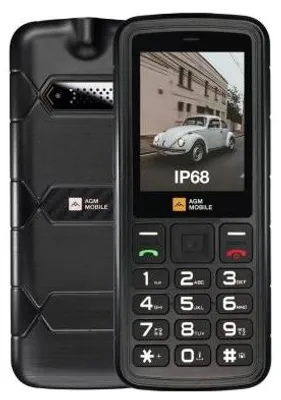 Produktbild von AGM M9 LTE, Balken, Dual-SIM, 6,1 cm (2.4"), Bluetooth, 1000 mAh, Schwarz