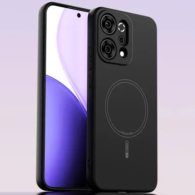 Obrázek produktu pro Magnetické pouzdro pro Oppo Reno14 Pro, kompatibilní s MagSafe, tekutý silikon, nárazuvzdorné a odolné proti poškrábání Černá