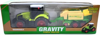 Image de Tracteur vert avec remorque Machine agricole Jouet Véhicule de ferme Grand Réaliste