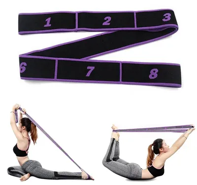 Imagen del producto de Bandas elásticas para yoga y pilates, con 8 bandas de resistencia