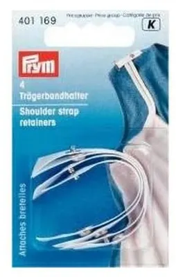 Produktbild von Trägerbandhalter 4 Stück Weiß Polyester mit Druckknopf Prym 401.169