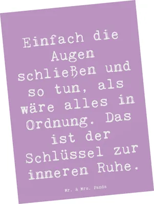 Produktbild von Mr. & Mrs. Panda Postkarte Spruch Innere Ruhe - Lavendeltraum - Geschenk, einzelkarte, Fotokarte, Postkarten, Gefühl, Balance, Wohlbefinden, Grußkarte, Achtsamkeit, Zitat