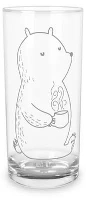Produktbild von Mr. & Mrs. Panda Cocktailglas Bär Kaffee 400 ml - Transparent - Geschenk, Coffee, Motivation, Glas, Bären, Trinkglas, Guten Morgen, Wasserglas, Longdrinkglas, Tumbler