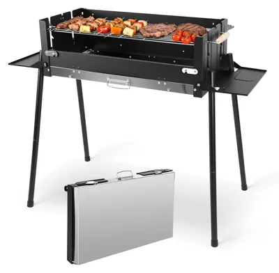 Produktbild von Campinggrill Klappbar - Tragbare Holzkohlegrill - Tischgrill - Picknickgrill - 103,4 x 53 cm