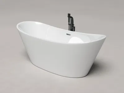 Produktbild von Freistehende Badewanne 170x80 Acryl mit Ablaufgarnitur GRATIS! | BADLAND ROSSA