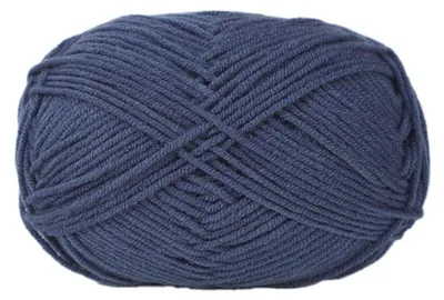 Immagine prodotto di Filo di cotone per uncinetto, 5 gomitoli da 50 grammi ciascuno, color grigio-blu, lavabile e facile da curare
