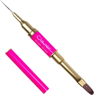 Produktbild von CLAVIER Doppelseitiger Pinsel für Dekorationen und Gel MAGENTA 012 - 10mm/12mm