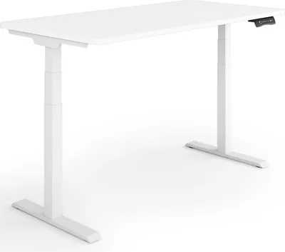 Produktbild von ESMART EZX-132WW 120x60cm Weiß Ergonomischer Steh-Sitz-Schreibtisch Stufenlos elektrisch höhenverstellbar 60,5-125,5 cm 3x Memory Aktivitätserinnerung Schnelle Montage