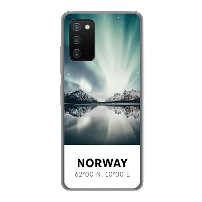 Produktbild von MuchoWow® Handyhülle Schutzhülle Hülle für Samsung Galaxy A03s Norwegen - Nordlichter - See Silikon Softcase Handy Hülle - Schutz