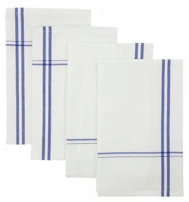Produktbild von Nicolas Vahé Stoff Servietten Amow Weiß Blau (4-teilig)