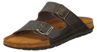 Produktbild von Rohde Herren Pantolette Leder Clog Schnalle Memoryfussbett bequem Rodigo-H 5918,