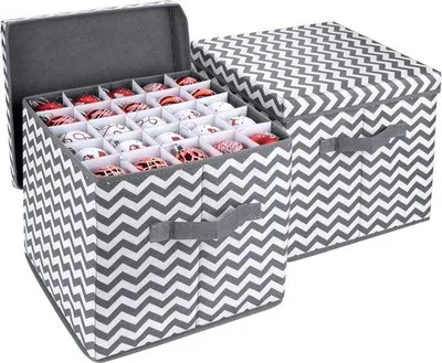 Image de Sac de rangement pour boules de Noël en plastique