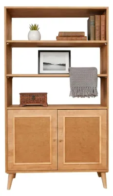 Produktbild von Bücherregal Lyndra, Büroregal, Mobiler Buchhalter, Bücherbrett, 90x40h110 cm, Eiche