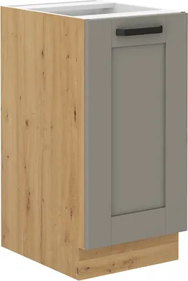 Produktbild von Eintüriger Unterschrank LAILI – Breite 40 cm, Hellgrau / Eiche Artisan