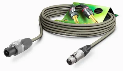 Produktbild von Lautsprecherkabel Meridian, 2 x 2.50 mm² | XLR / speakON®, NEUTRIK® | 0,60m | grau