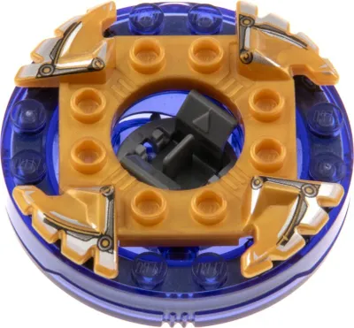 Produktbild von 1x Lego Ninjago Spinner 6x6x1 transparent lila Ring gold 98343pb03 92549c10pb01