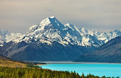 Produktbild von Papermoon VLIES Fototapete, Digitaldruck,  Mount Cook und Pukaki Lake (319)