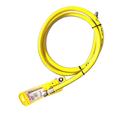 Produktbild von Zatechs Gasschlauch verstärkt 2m 20 bar Ø9.0mm 2x 1/2" Innengewinde Rechtsgewinde Gasherd Haushaltsherd Gaskochfeld