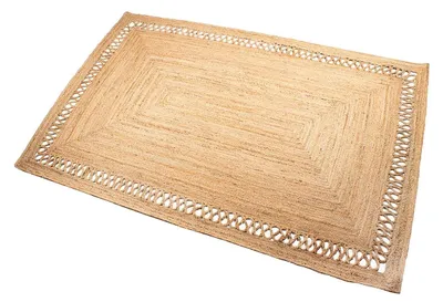 Jute-Teppich, rechteckig, 170 x 120 x 1 cm, Natur