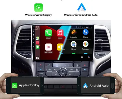 Produktbild von Jeep Grand Cherokee 2008-2013 Android 11 Autoradio 9" Touchscreen Bluetooth GPS Navi BT FM Carplay RDS 4GB RAM 64GB ROM Octa -Core
