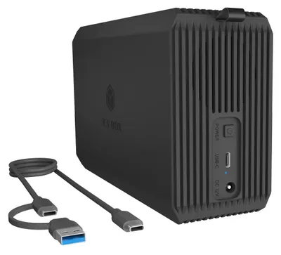Produktbild von ICY BOX IB-RD3720-CU3, HDD / SSD-Gehäuse, 2.5/3.5", Serial ATA II, Serial ATA III, 5 Gbit/s, Hot-Swap, Schwarz