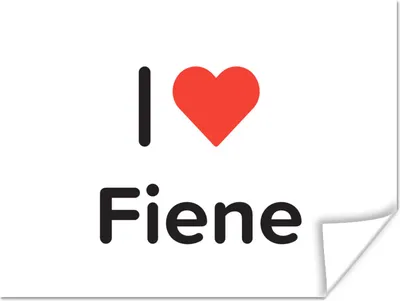 Produktbild von MuchoWow® Poster Ich liebe - Fiene - Mädchen 120x90 cm - Wandbild