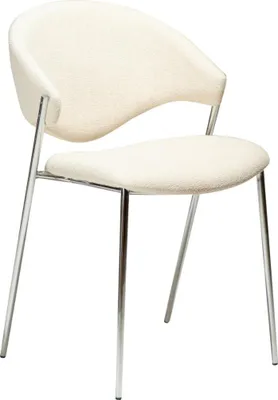 Produktbild von (2er Set) Zone Dan-Form Esszimmerstuhl Bouclé beige.