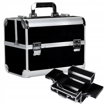 Productafbeelding van Apt Ca34B Cosmetische Tas 35X25X31 Zilver-Zwart