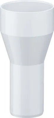 Produktbild von INEFA Reduzierstück Fallrohr, PVC DN75/50 Weiß Zubehör Fallrohr Kunststoff, Verbindungsstück, einfache Steckmontage,  Germany