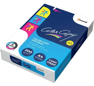 Kopierpapier Color Copy DIN A4, 200g/qm, weiß, Weißegrad 161 CIE, Packung à 250 Blatt