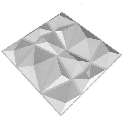 Produktbild von Luxe 3D-wandpanelen set van 6 met diamantstructuur