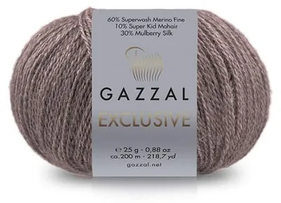 Produktbild von Gazzal Exclusive 9924 Luxusgarn Merino-Seide-Mohair 25g/200m Mittelbraun