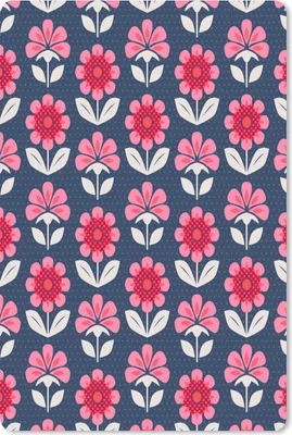 Produktbild von MuchoWow® Mauspad Mousepad Blumen - Muster - Rot 40x60 cm - Mousepads - Maus Mat - Pad - Mausunterlage - Schreibtisch Accesoire