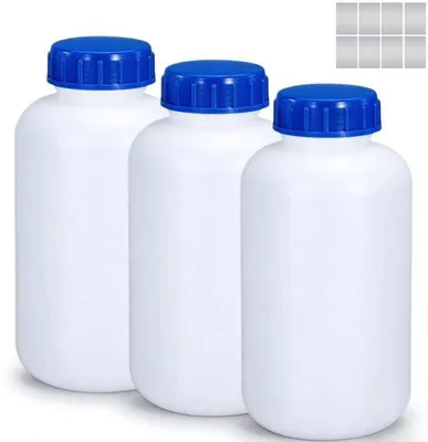Productafbeelding van Set van 3 Laboratoriumflessen met Breedneksluiting