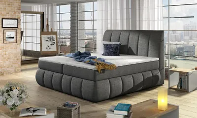 Obrázek produktu pro Manželská postel 180x200 ARVITO - tmavě šedá