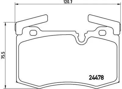 Produktbild von Brembo Bremsbelagsatz, Scheibenbremse Vorderachse P 06 068