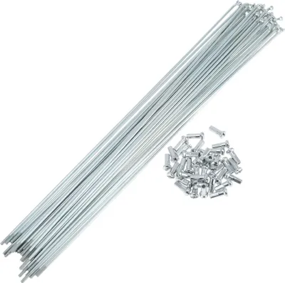 Produktbild von 36 Set 13G Fahrradspeichen 295mm Fahrradrad Speichen Verzinkter Kohlenstoffstahl Silberton
