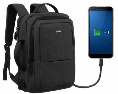Produktbild von Reiserucksack mit Laptopfach und USB-Anschluss - Peterson