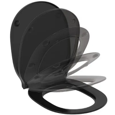 Obrázek produktu pro Záchodové prkénko Ideal Standard Connect Air černá matná s automatickým zavíráním E0368V3