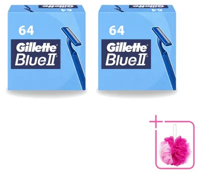 Productafbeelding van 2 x Gillette Blue II wegwerpscheermesjes - Verpakking met 2 stuks