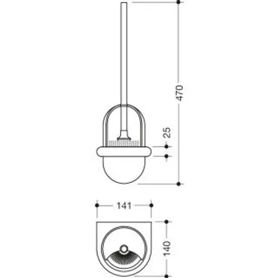 Produktbild von HEWI WC-Bürstengarnitur Ser 477, matt weiß maigrün