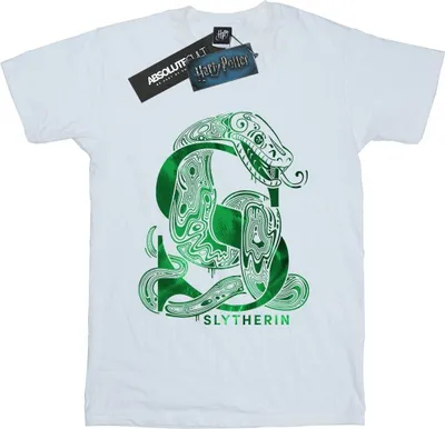 Produktbild von Harry Potter - "Slytherin" T-Shirt für Herren BI29900 (M) (Weiß)