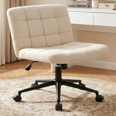 Imagen del producto de Silla de oficina ancha, sin reposabrazos y con ruedas